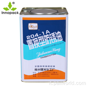 contenitori per latta di vernice quadrata da 18 litri